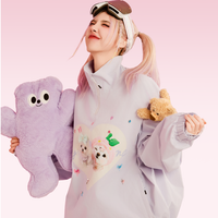 Swagli Cartoon Print Waterproof Hoodie/Pullover