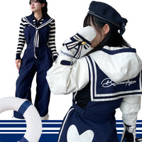 BCG Vintage Sailor Suit Snowboarding Jacket & Bibpants