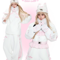 CHOPCHOP Bowknot Ruffle Padded Snow Suit