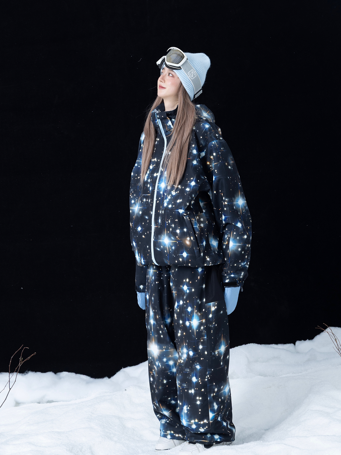 MOLOCOSTER Starry Night Galaxy Waterproof Ski Suit Set