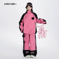 Lovely Ant Sweet Barbie Waterproof Ski Suit Set