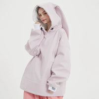 DOOREK Long Bunny Ear Waterproof Ski Hoodie