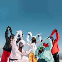 DOOREK Long Bunny Ear Waterproof Ski Hoodie