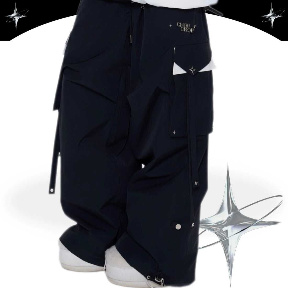 CHOPCHOP Asymmetrical Colorblock Padded Snow Suit