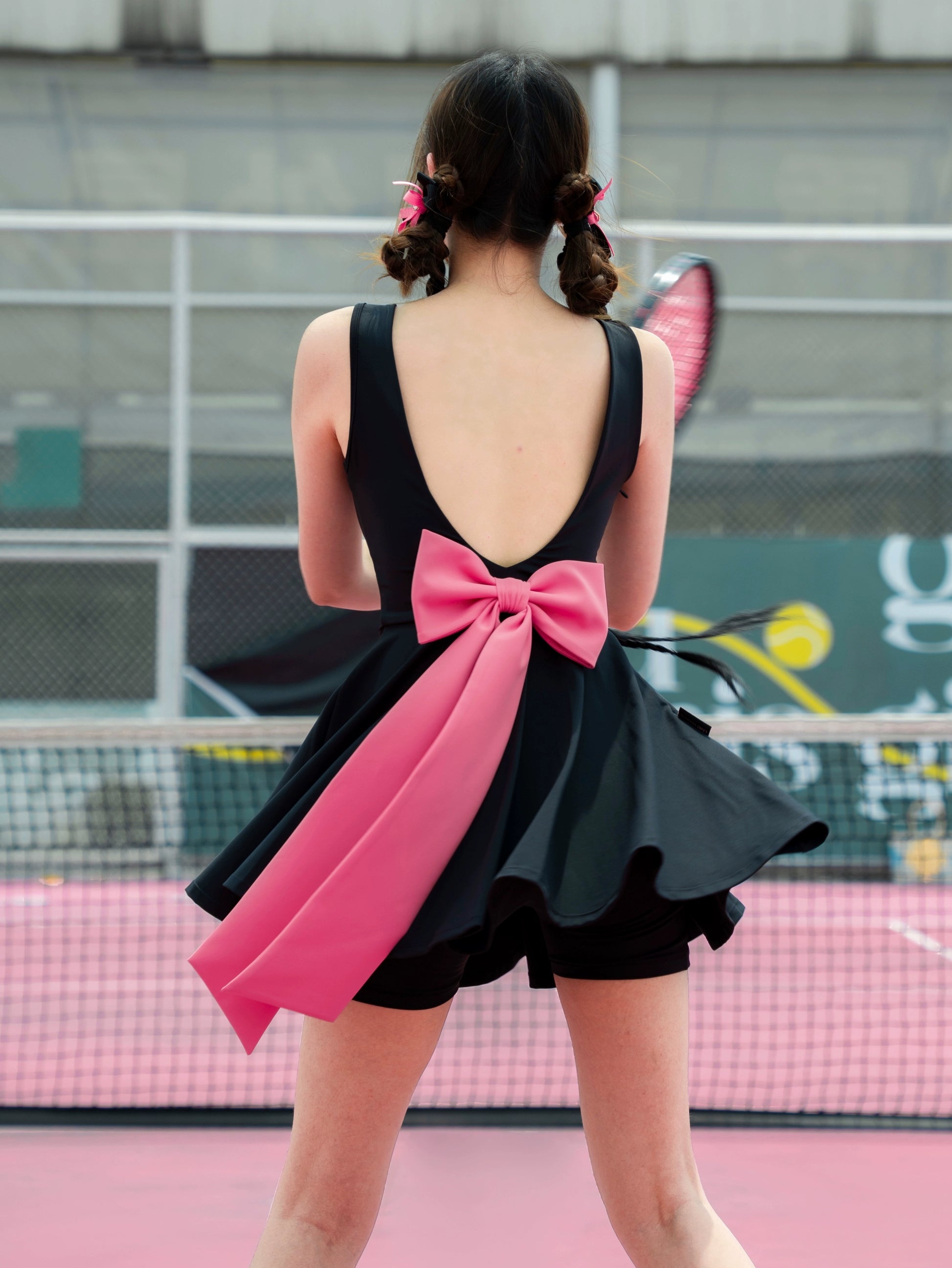 Dress black pink discount