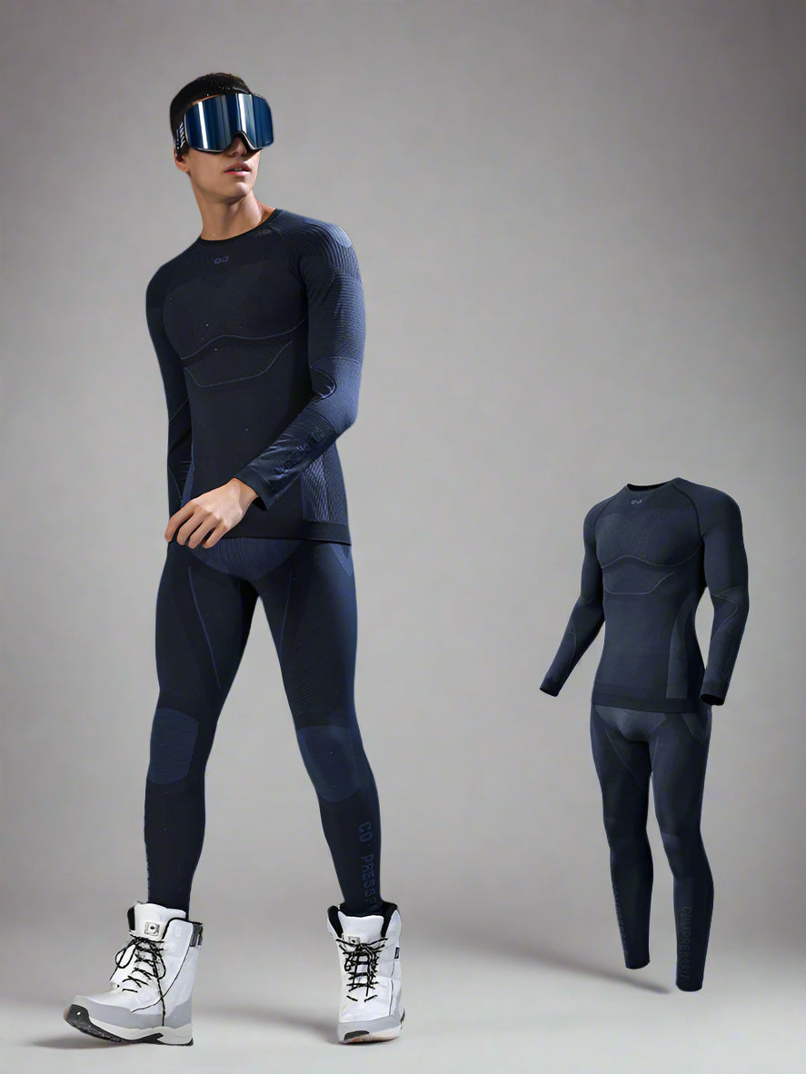 Winter Ski & Snowboard Seamless Thermal Base-layer Sets (For Men)