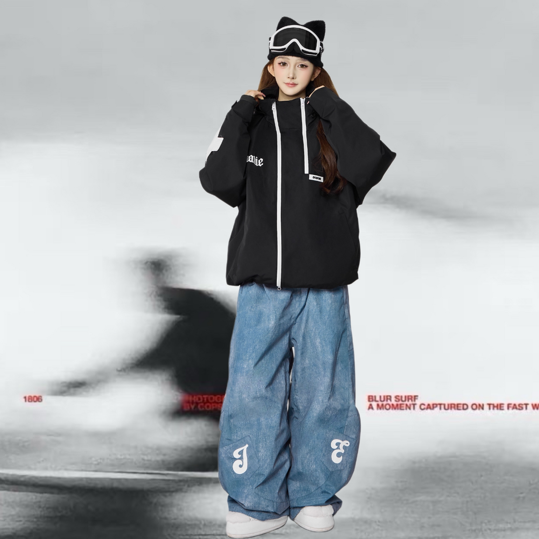 Ananie Printed Denim Look 20K Waterproof Ski Pants