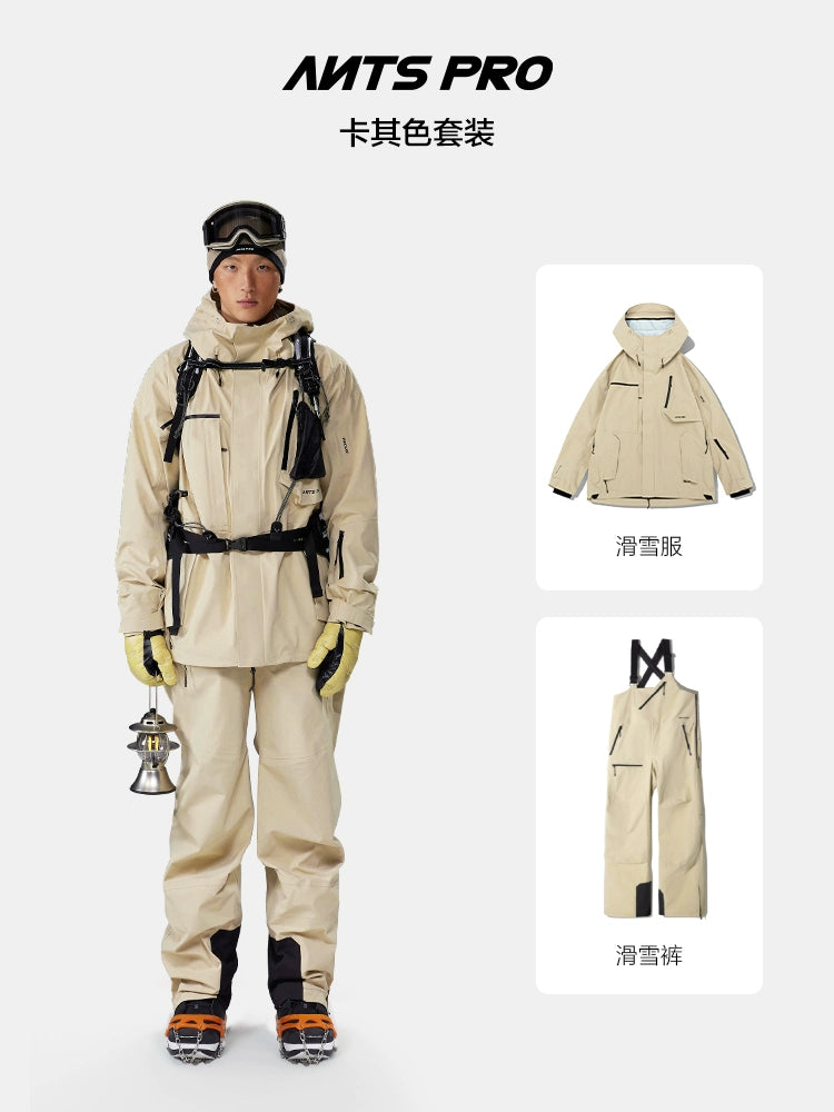 Ants Pro Peak Line Khaki 3L Shell Jackets and Bibpants