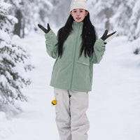POSITIBEETY 3L Alpine Charm Padded Snow Jacket - Dusty Green