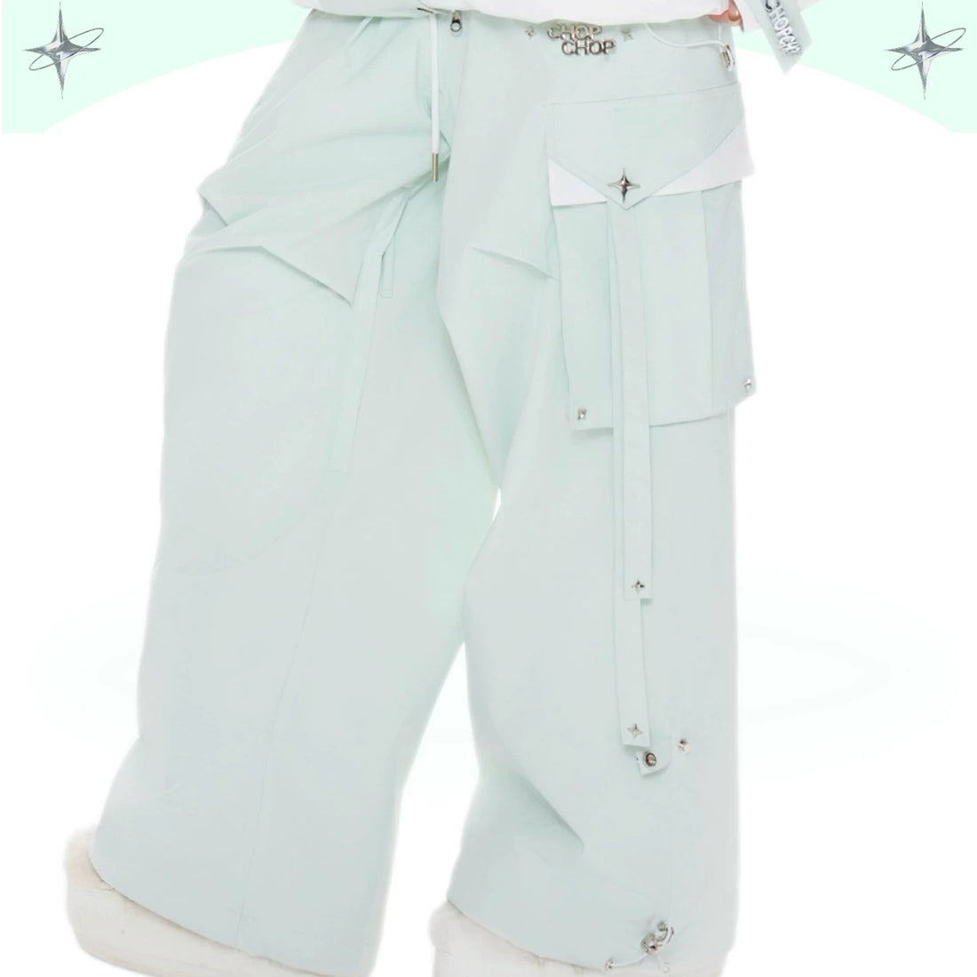 CHOPCHOP Asymmetrical Colorblock Padded Snow Suit
