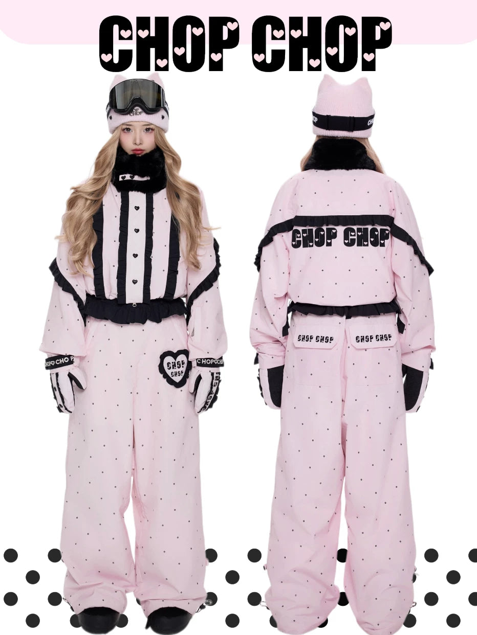 CHOP CHOP Sweetheart Ruffle Padded Snow Suit