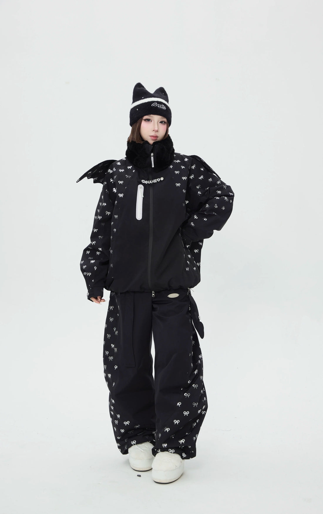 Ananie Dark Night Little Devil Unisex Waterproof Ski Suit Set