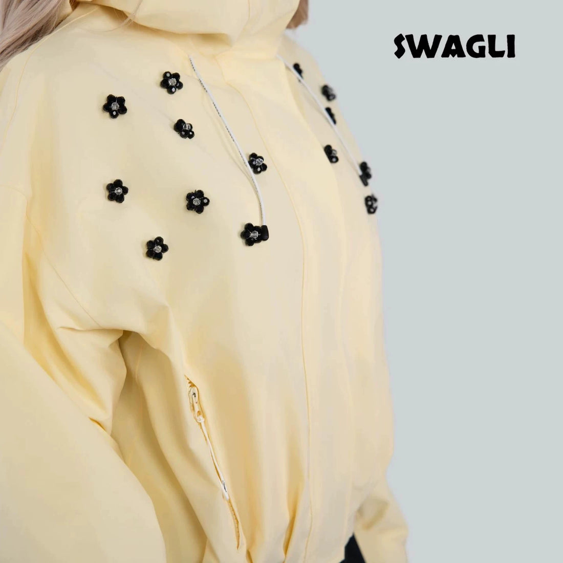 SWAGLI ShadowLine Snow Bib Pants & Cropped Jacket Set