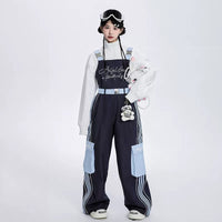 Lovely Ant Pearl-Accented Waterproof Ski Suit Set