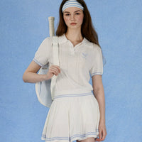 NowRose Willow Breeze Lyocell Polo Top