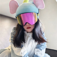 Cartoon Snow Helmet Plush Cover