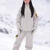 POSITIBEETY 3L Alpine Charm Padded Snow Jacket - Galaxy Grey