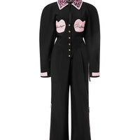 BCG Black & Pink Slim Fit Insulated One-Piece Ski Suit