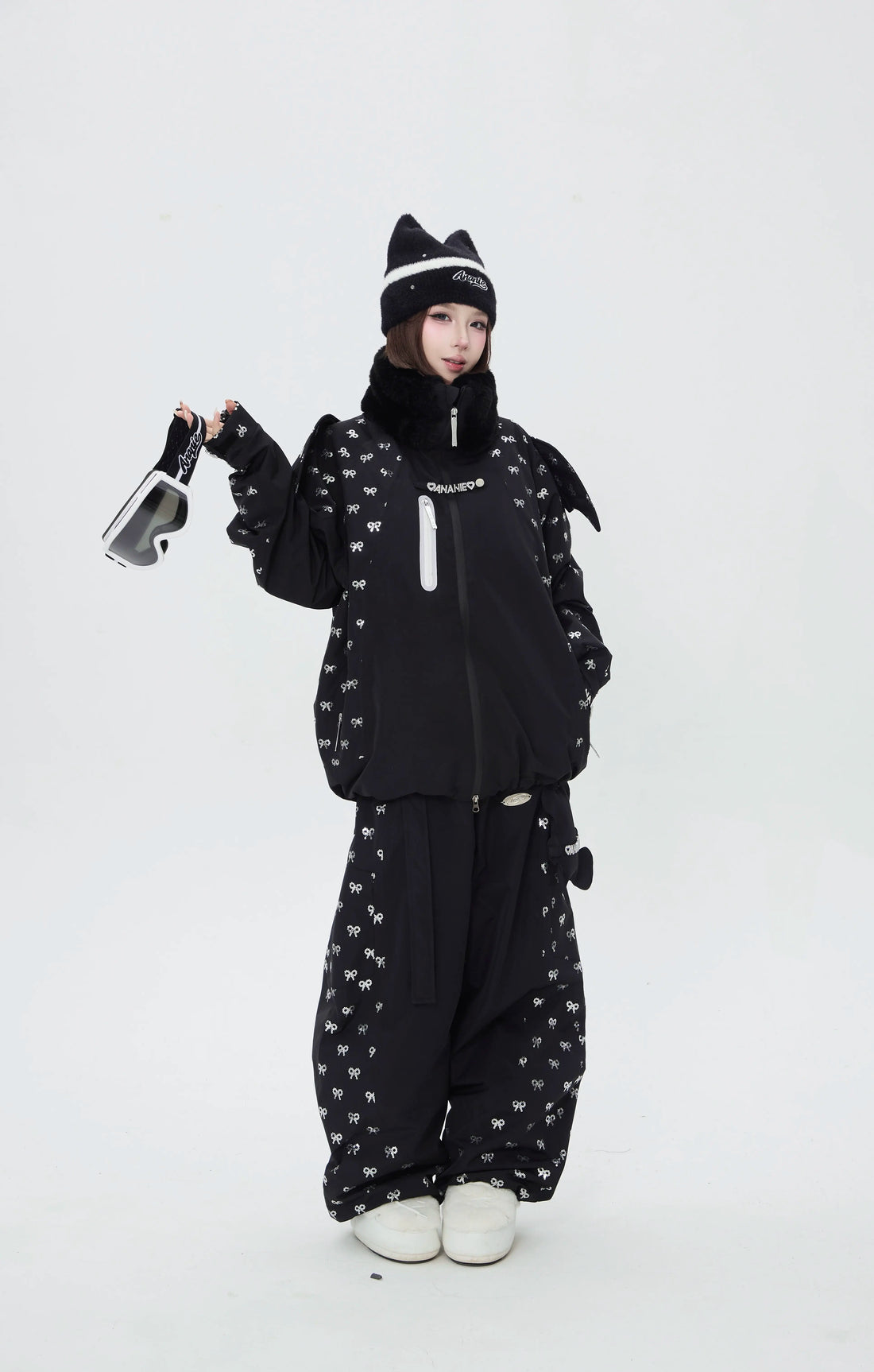 Ananie Dark Night Little Devil Unisex Waterproof Ski Suit Set