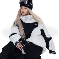 CHOPCHOP Asymmetrical Colorblock Padded Snow Suit