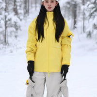 POSITIBEETY 3L Alpine Charm Padded Snow Jacket - Yellow