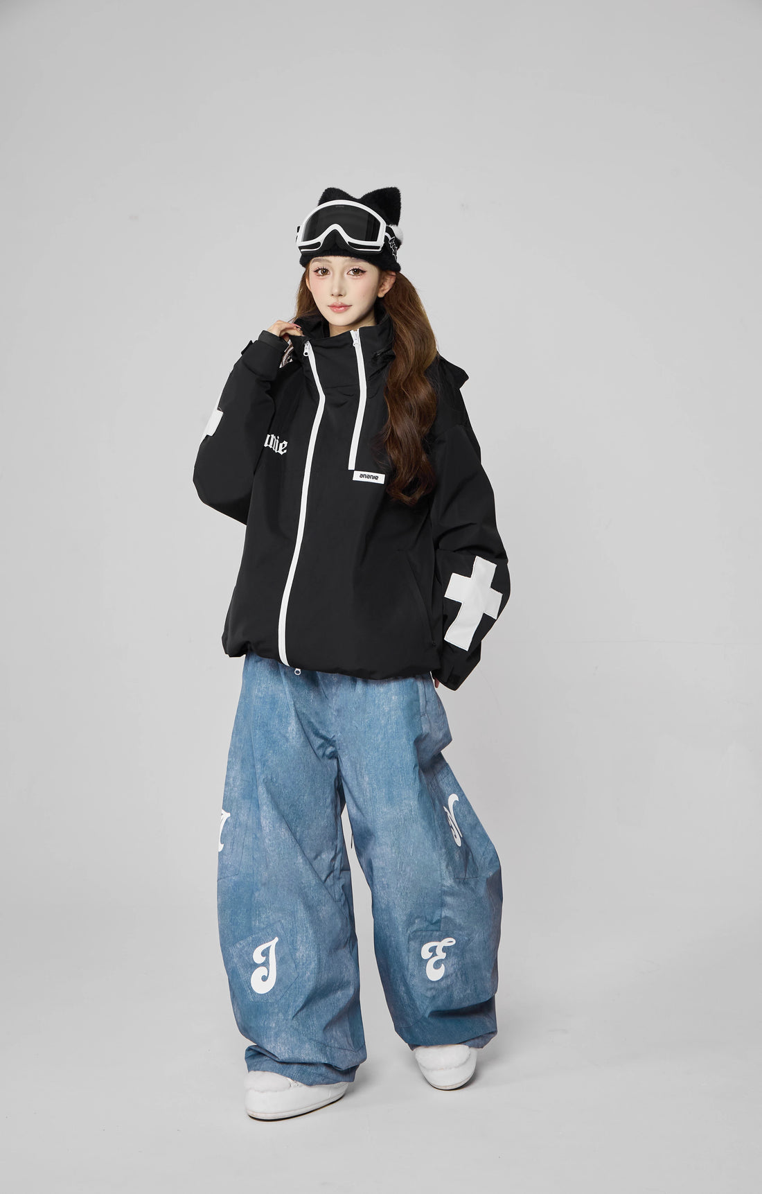 Ananie Printed Denim Look 20K Waterproof Ski Pants