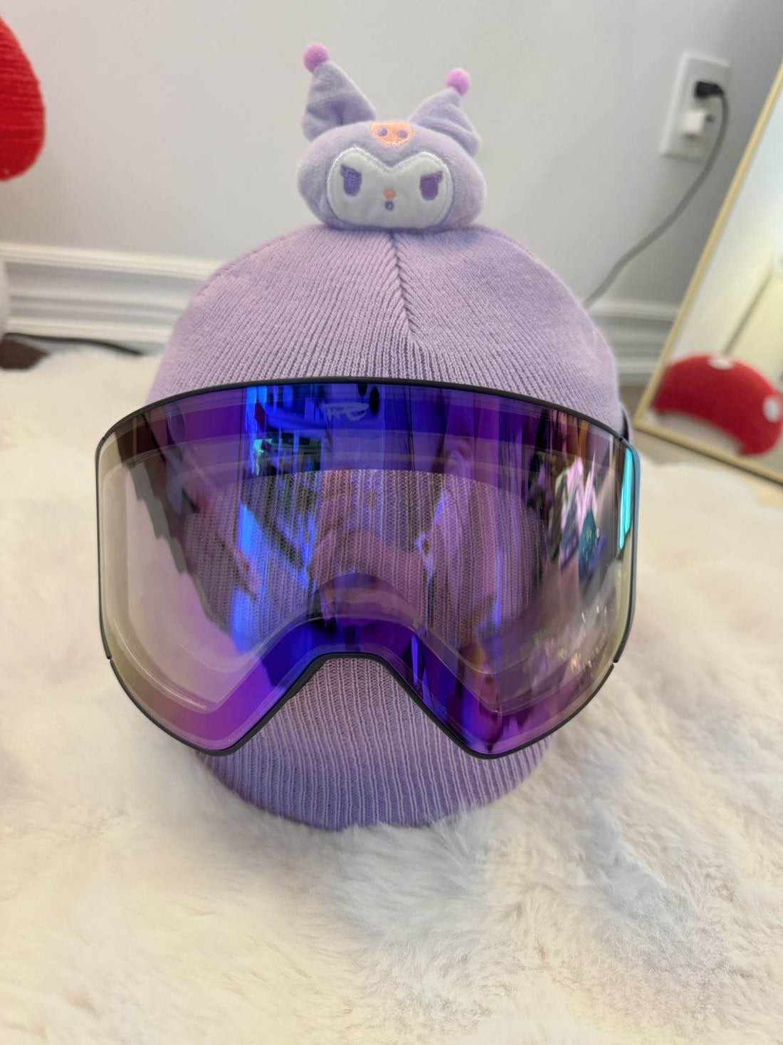 Cartoon Snow Helmet Plush Cover