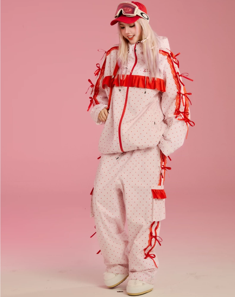 Swagli Lace Ribbon Snowboarding & Skiing Suit
