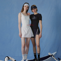 NowRose Coastal Split Performance Skort