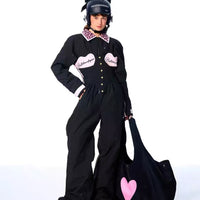 BCG Black & Pink Slim Fit Insulated One-Piece Ski Suit