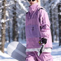 POSITIBEETY Contrasting Color Ski Suit