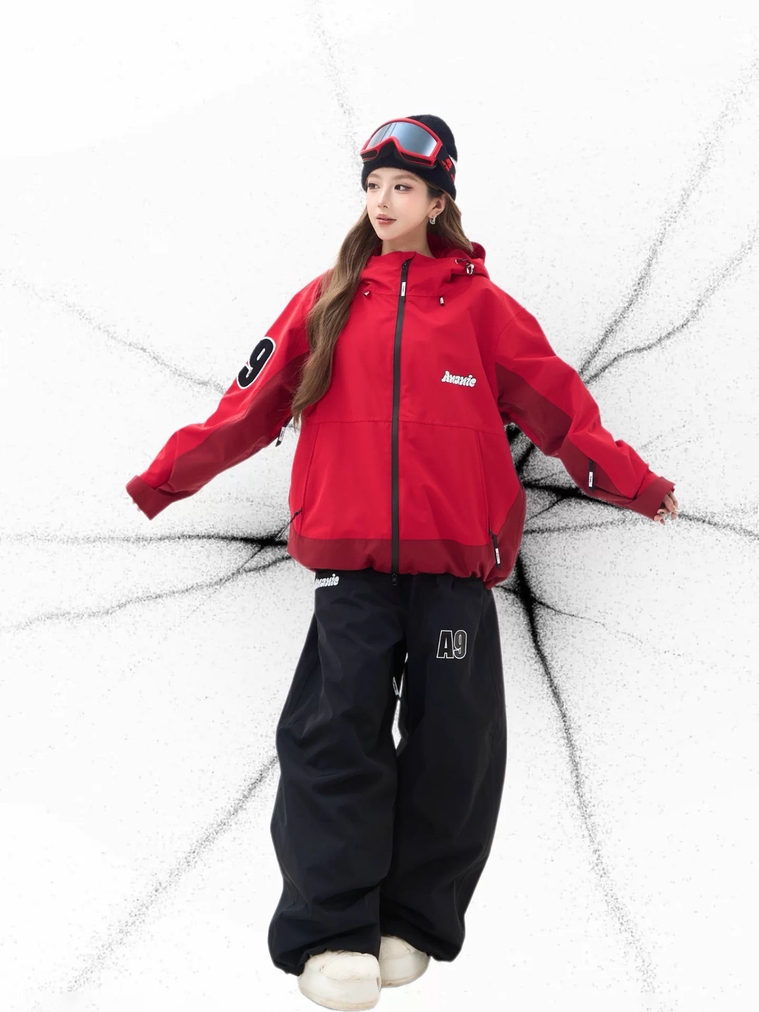 ANANIE Snow Line 3L Fleece Waterproof Snowboarding Pants