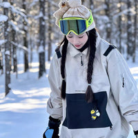 POSITIBEETY Contrasting Color Ski Suit