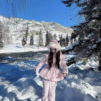 Skibear Pink Slim-Fit Ski Suit