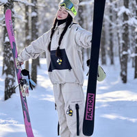 POSITIBEETY Contrasting Color Ski Suit