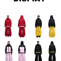 Display of various outfits in different colors with text 'Model Display' above.