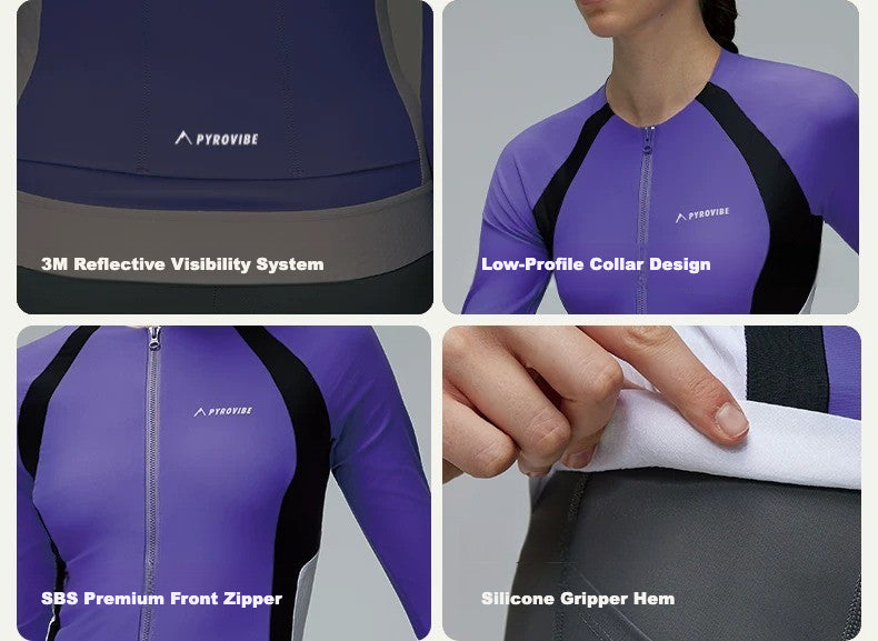 Pyrovibe GlacierFlow Long Sleeve Cycling Jersey