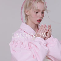 LMD Snow Pinky Plush Ribbon 3L Snowboarding Suit